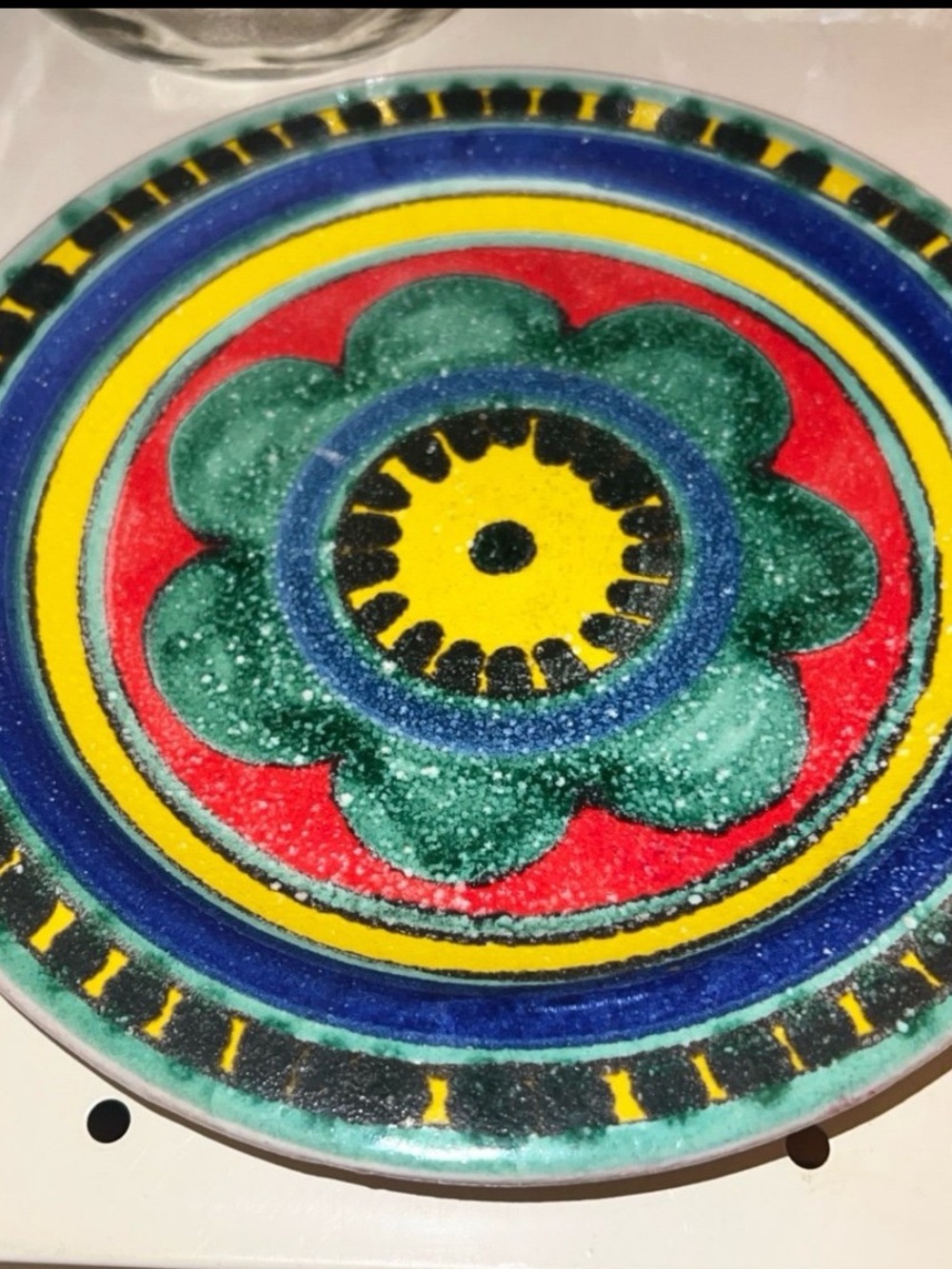 VINTAGE 1960’S MCM ITALIAN MAJOLICA PLATE CREATED BY GIOVANNI DE SIMONE